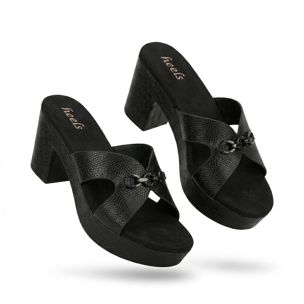 Tessa Platform Peep Toe Block Heels