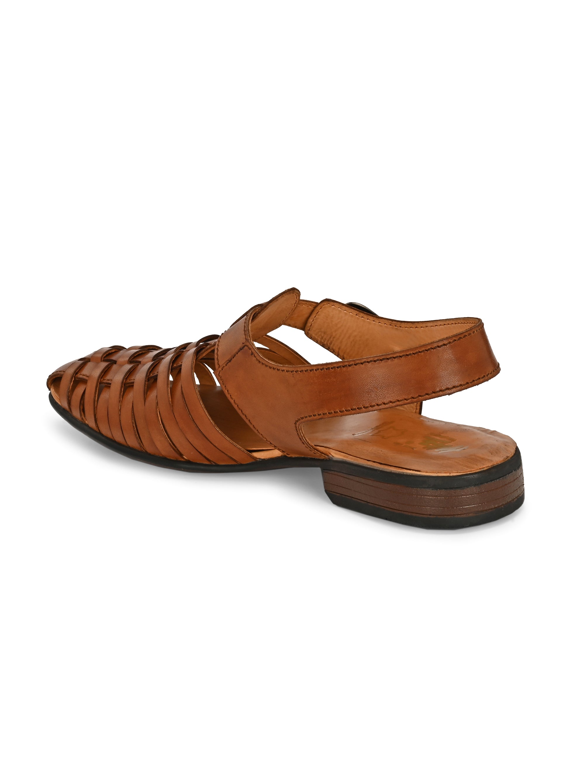 Ajrakh Strappy Leather Roman Sandals