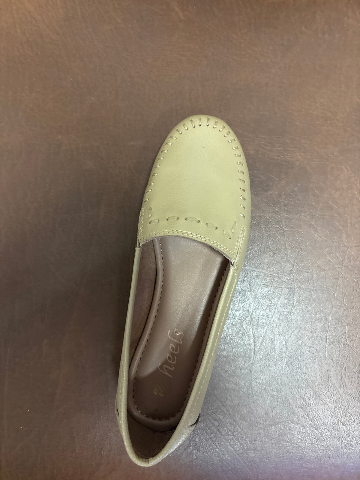 Lizzy 3.0 Leather Classic Ballerinas in Beige - The Heels India