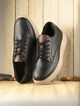 Zero Gravity 2.0 Mateo Black Leather Lace-up Sneakers