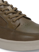 Zero Gravity 2.0 Mateo Olive Leather Lace-Up Sneakers