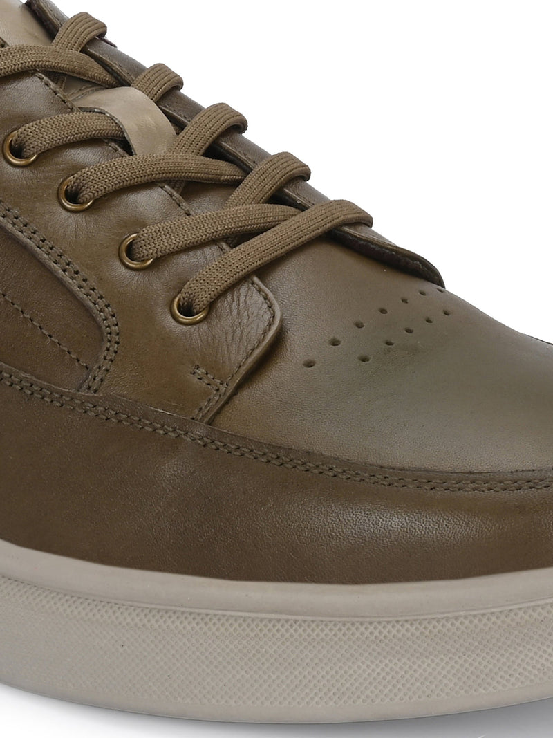 Zero Gravity 2.0 Mateo Olive Leather Lace-Up Sneakers