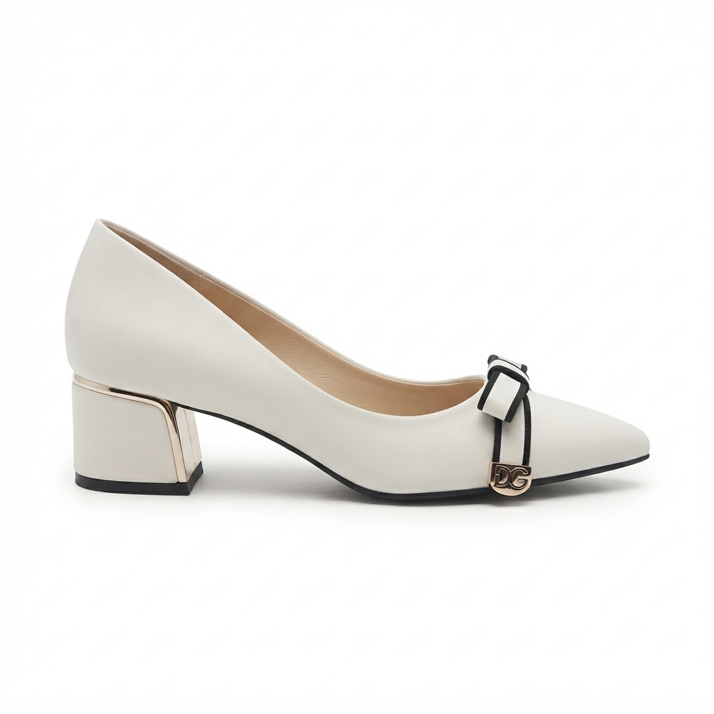 Klara Knot Bow Block Heel Stilettoes