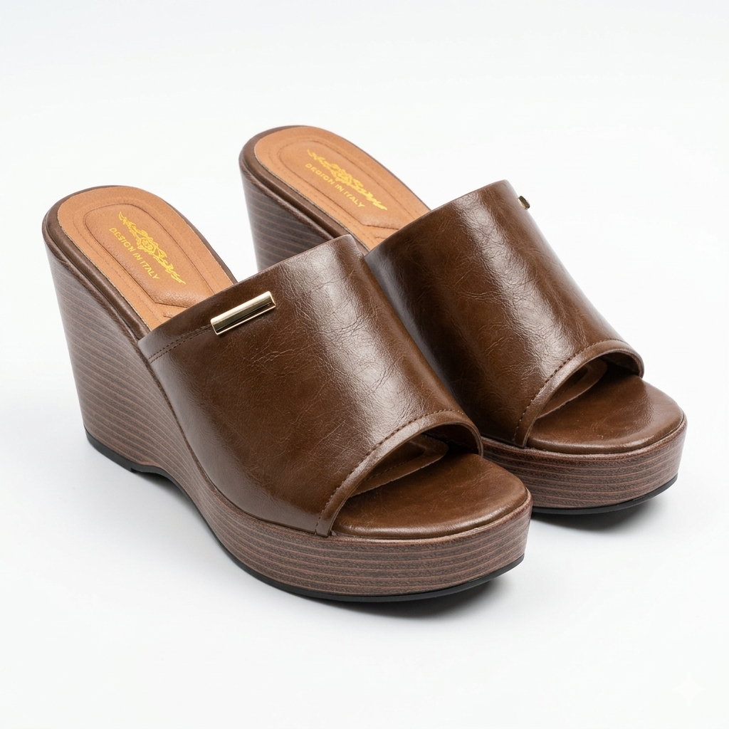 Berlin Platform Peep Toe Wedge Heels