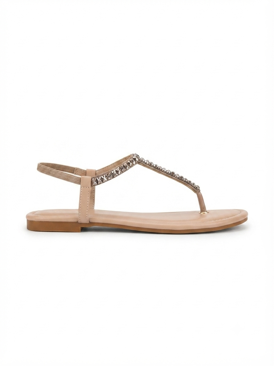Renessa Embellished Back Elastic Flat Everyday Sandals
