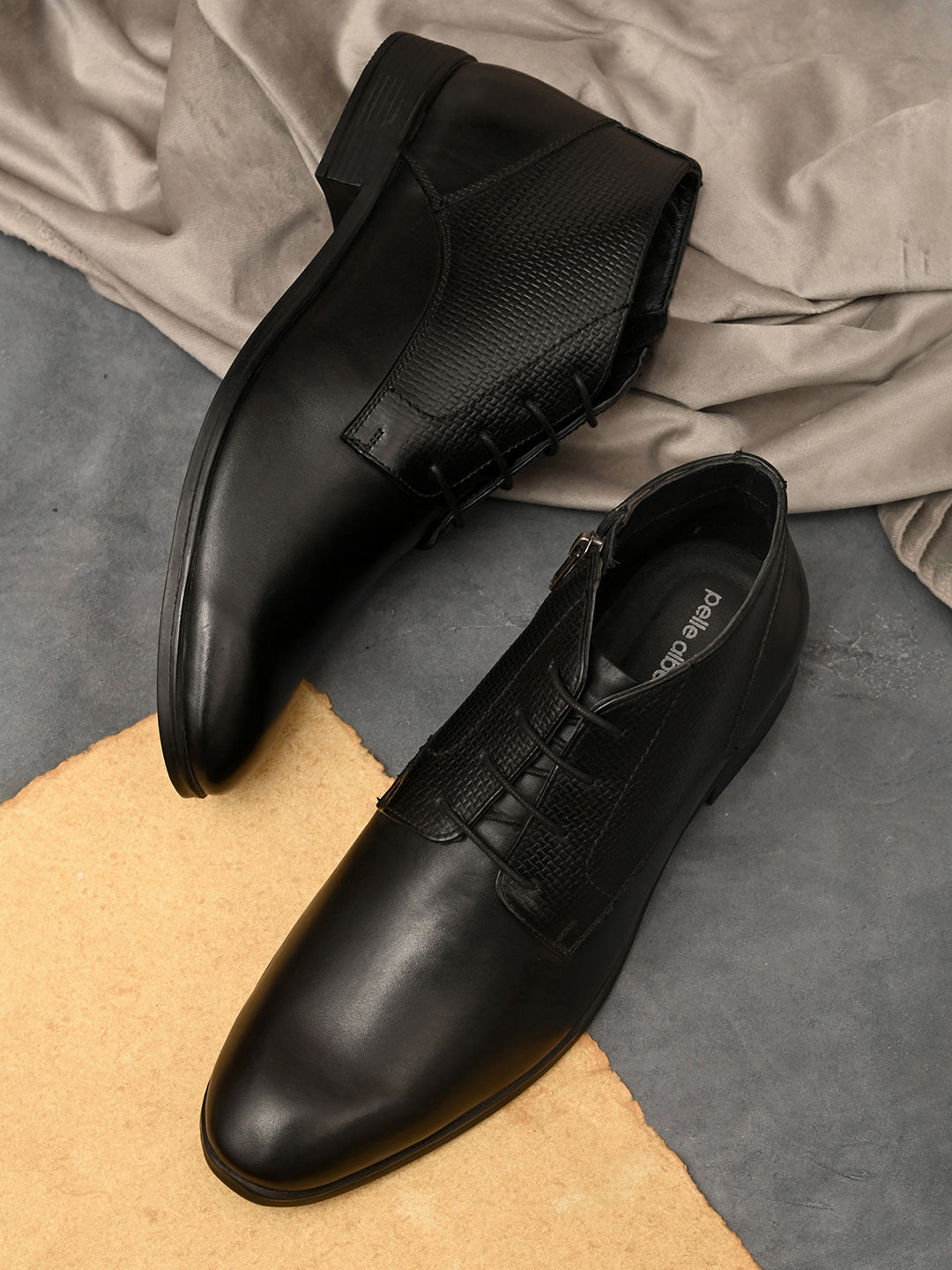 Fernandez Leather Side Zip Formal Chukka Boots