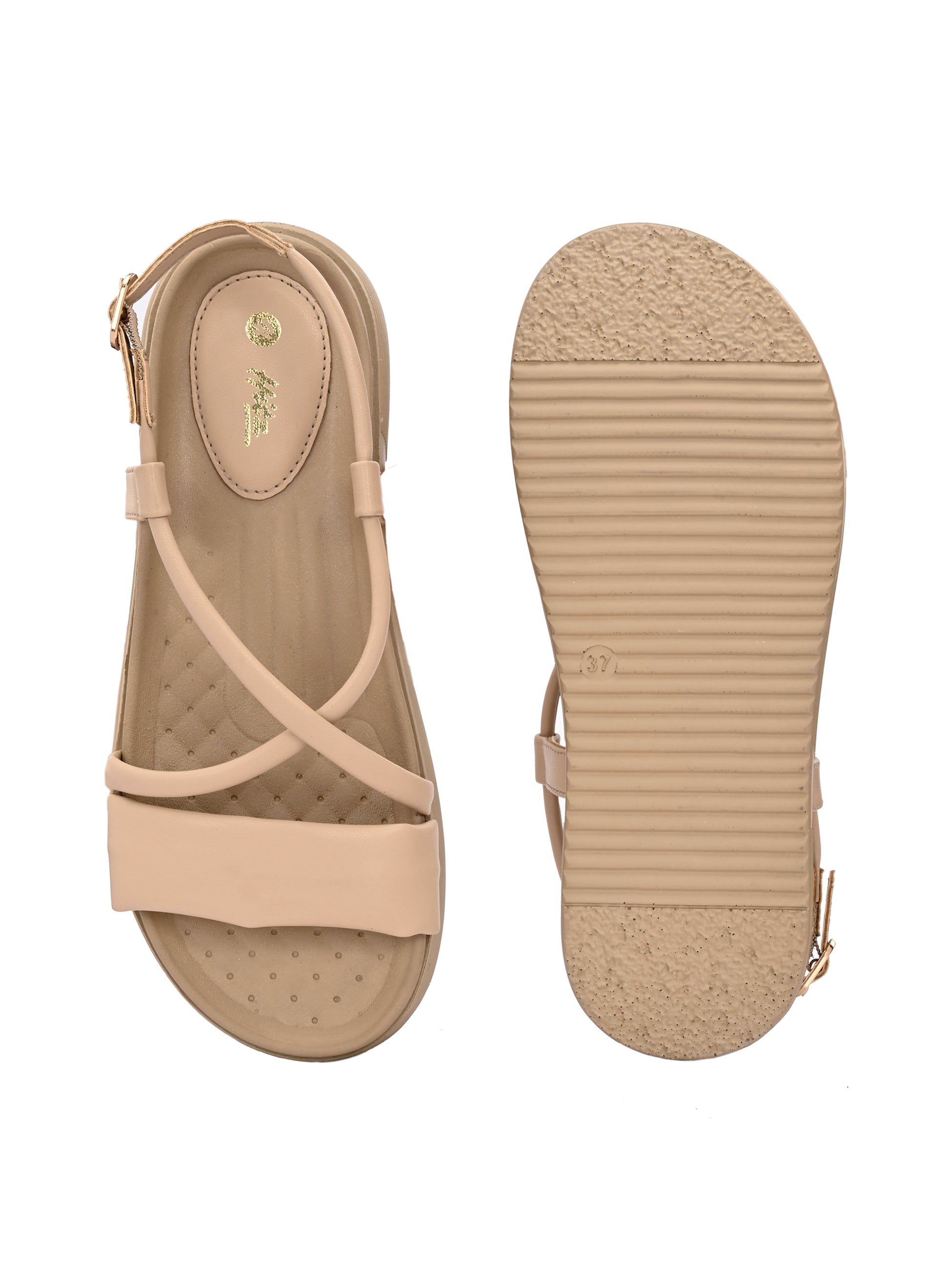 Roxy Back Elastic Wedge Sandals