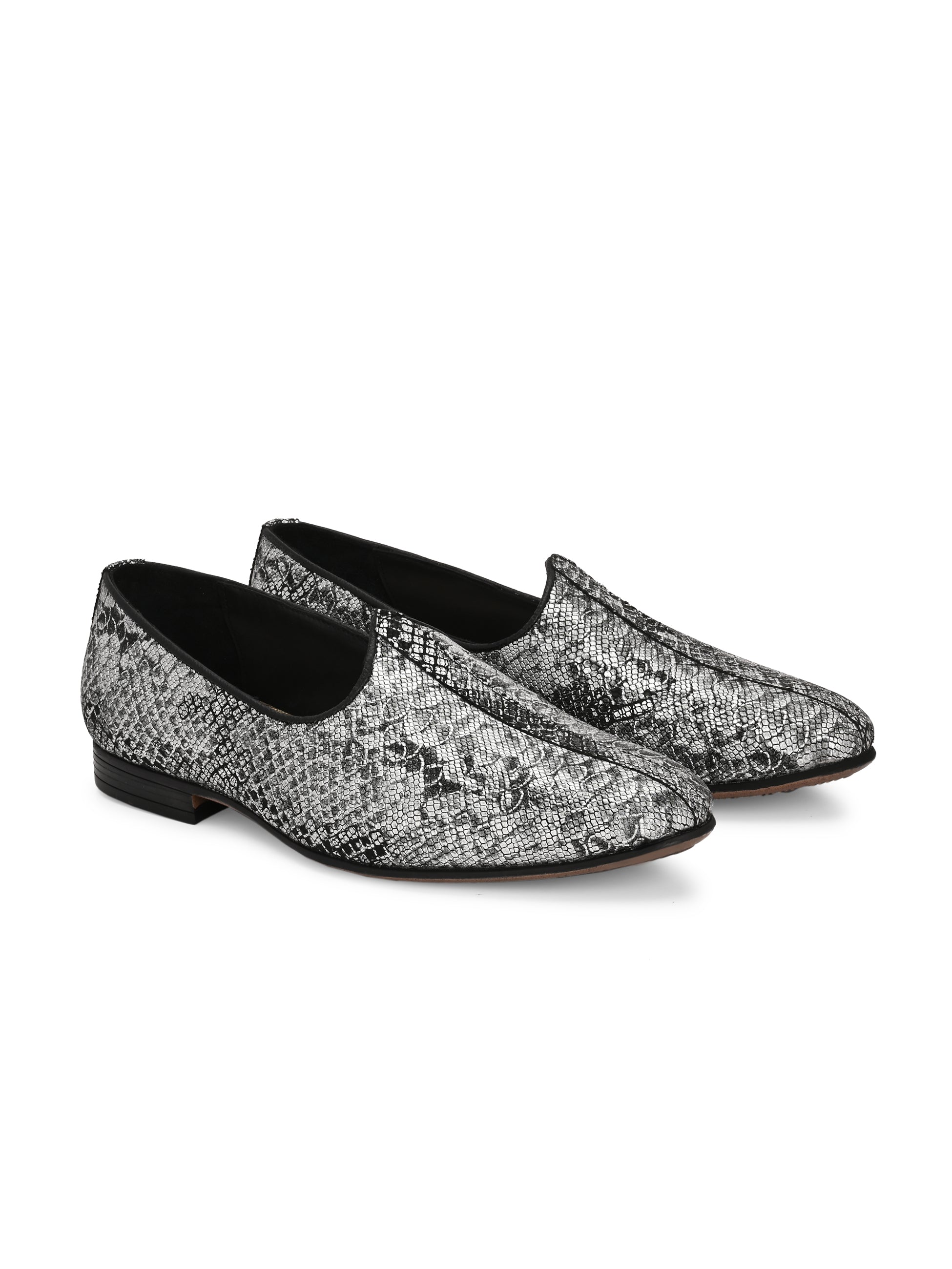 Nawab Printed Leather Juttis