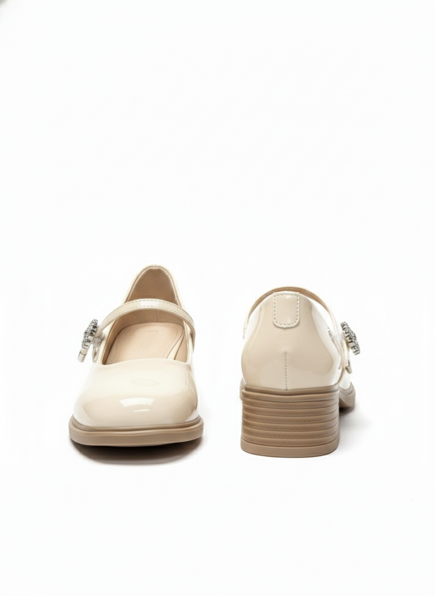 Madisson Premium Patent Mary Jane Block Heels - The Heels India