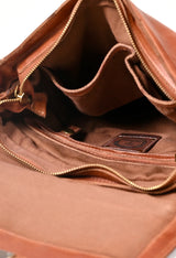 Nathan : Real Leather Tan Crossbody Bag
