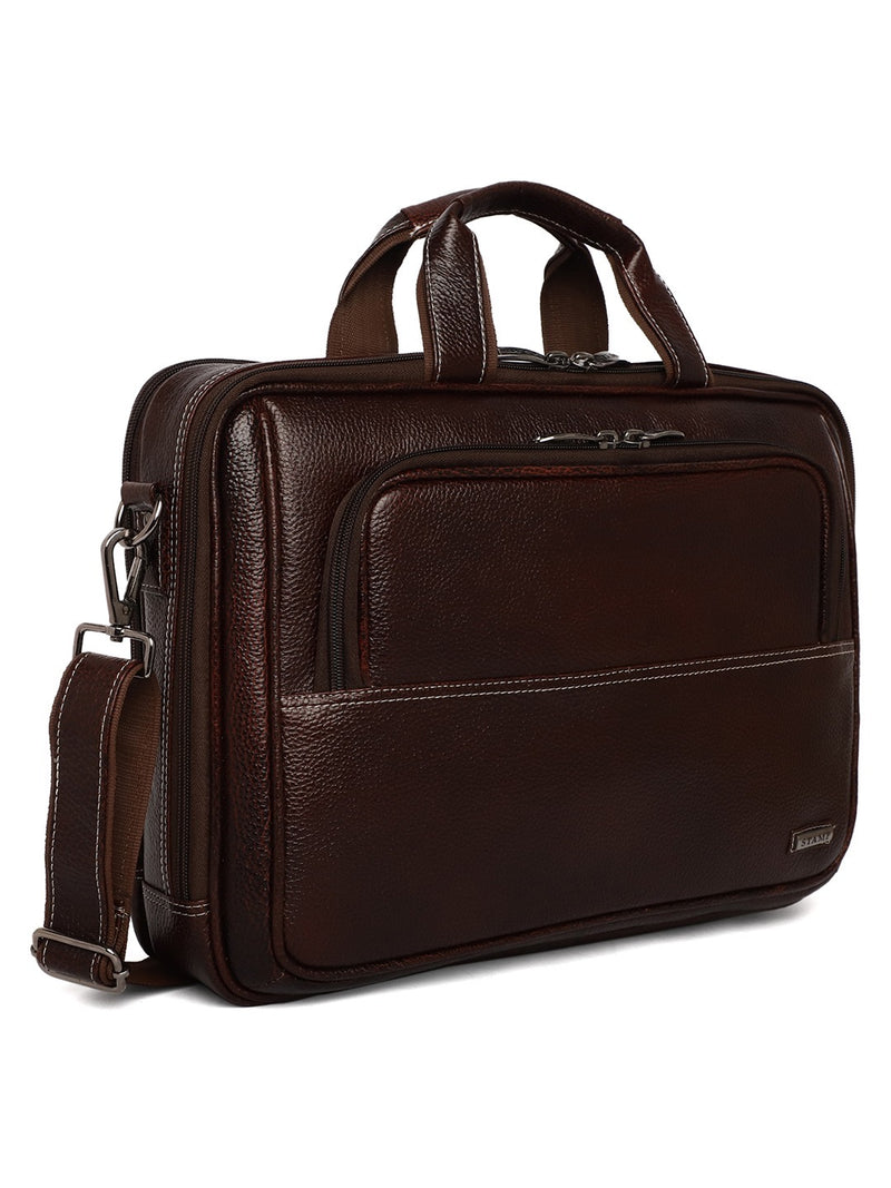 Damian Leather Laptop Bag - The Heels India
