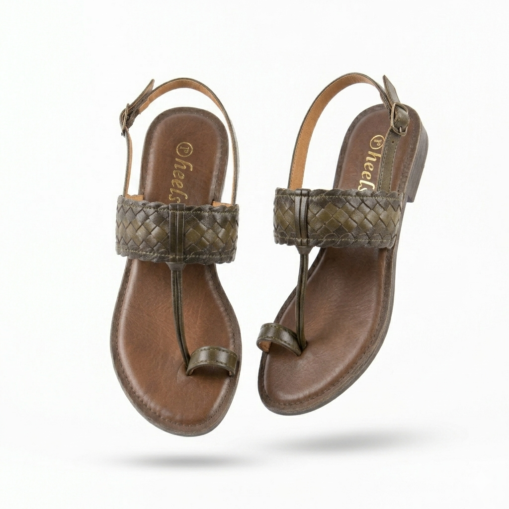 Venezia Woven Leather Flat Sandals