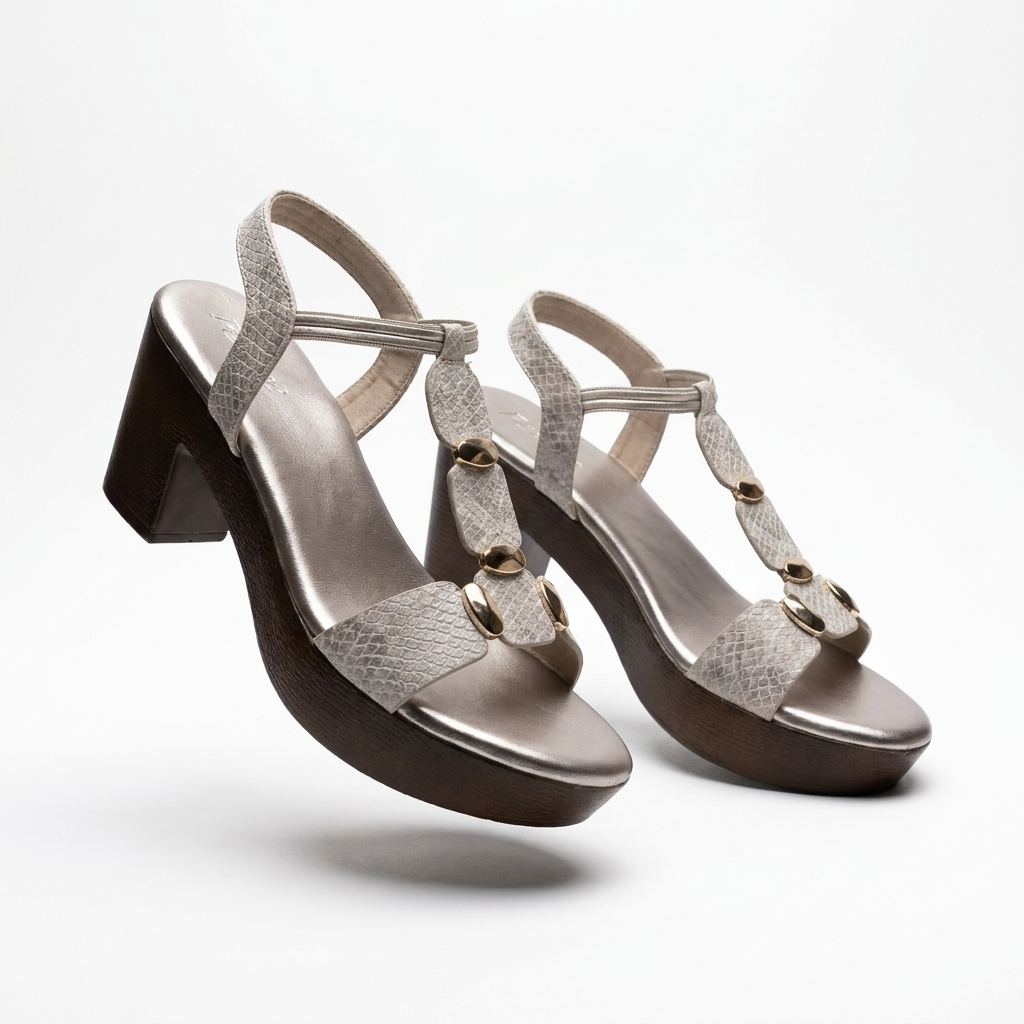 Julia 2.0 Platform Peep Toe Block Heel Sandals