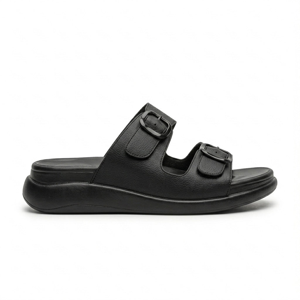 Moreau Comfort Double Strap Chunky Sliders