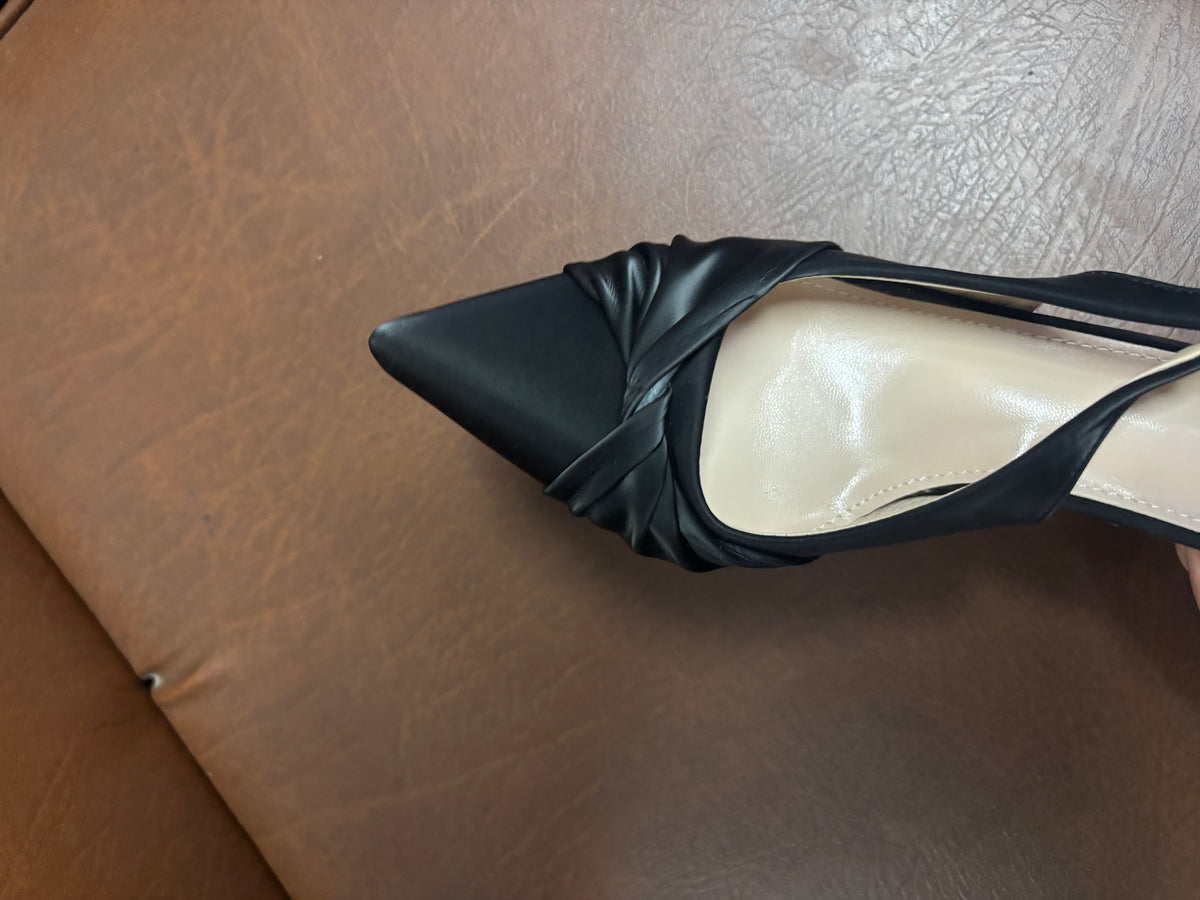 Raya Swirl Sling Back Kitten Heels