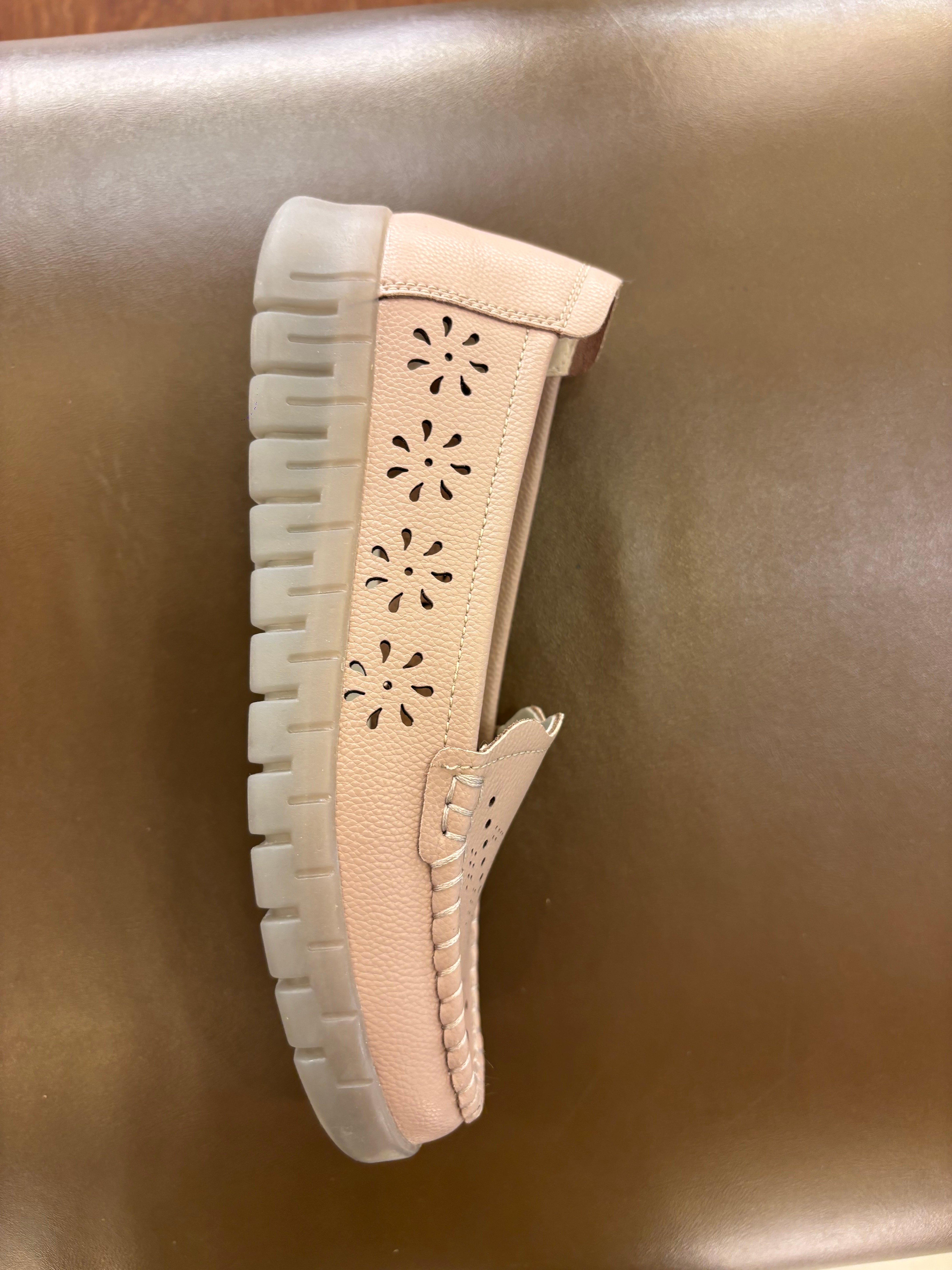 Emily Perforated Comfort Cushioned Flexi Loafers