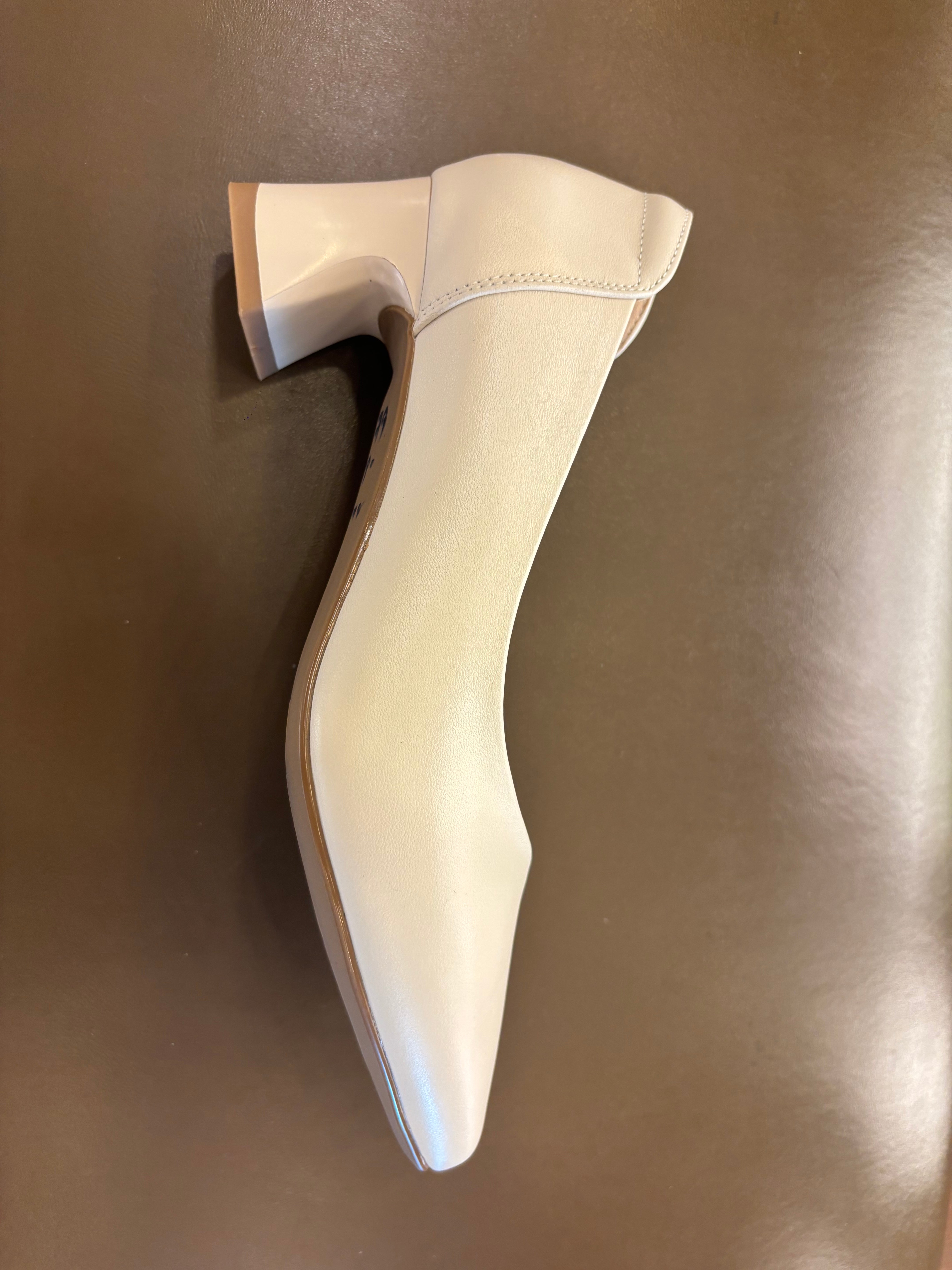 Emma Premium Leather Block Heel Pumps