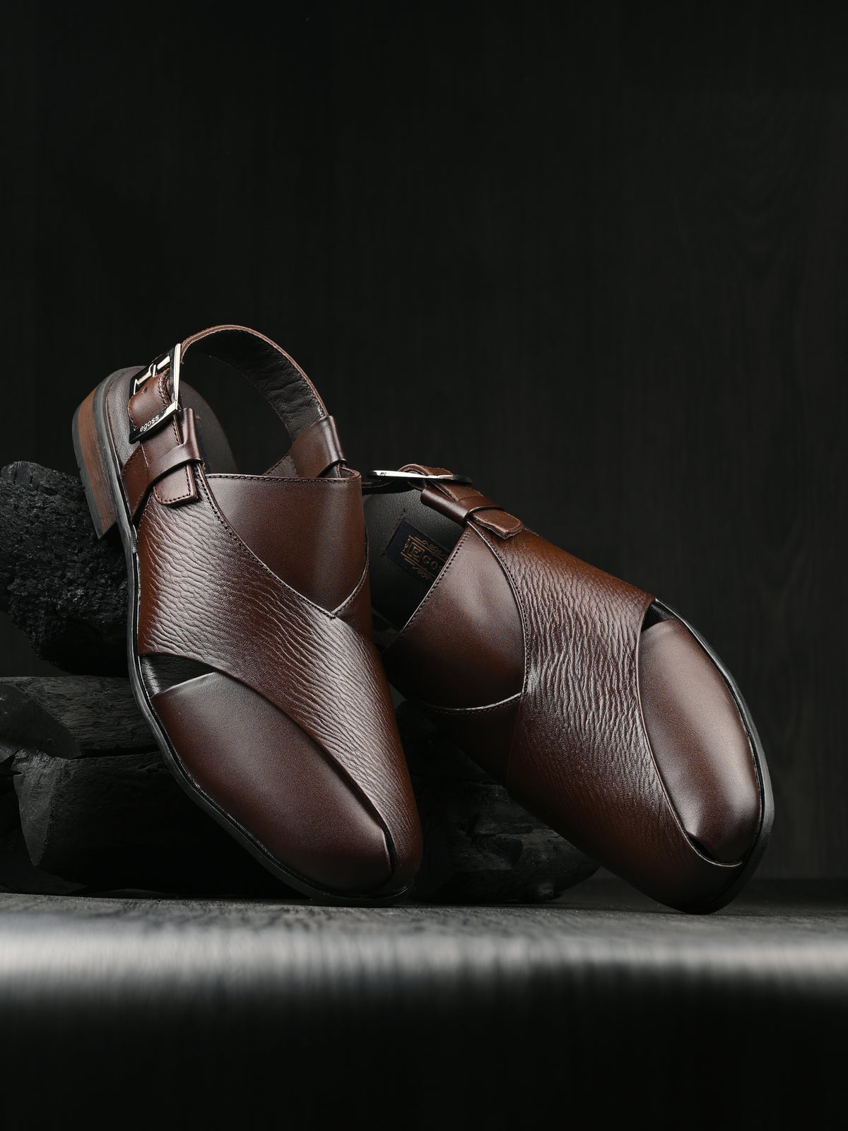 Faiz Ethnic Leather Peshawari Sandals