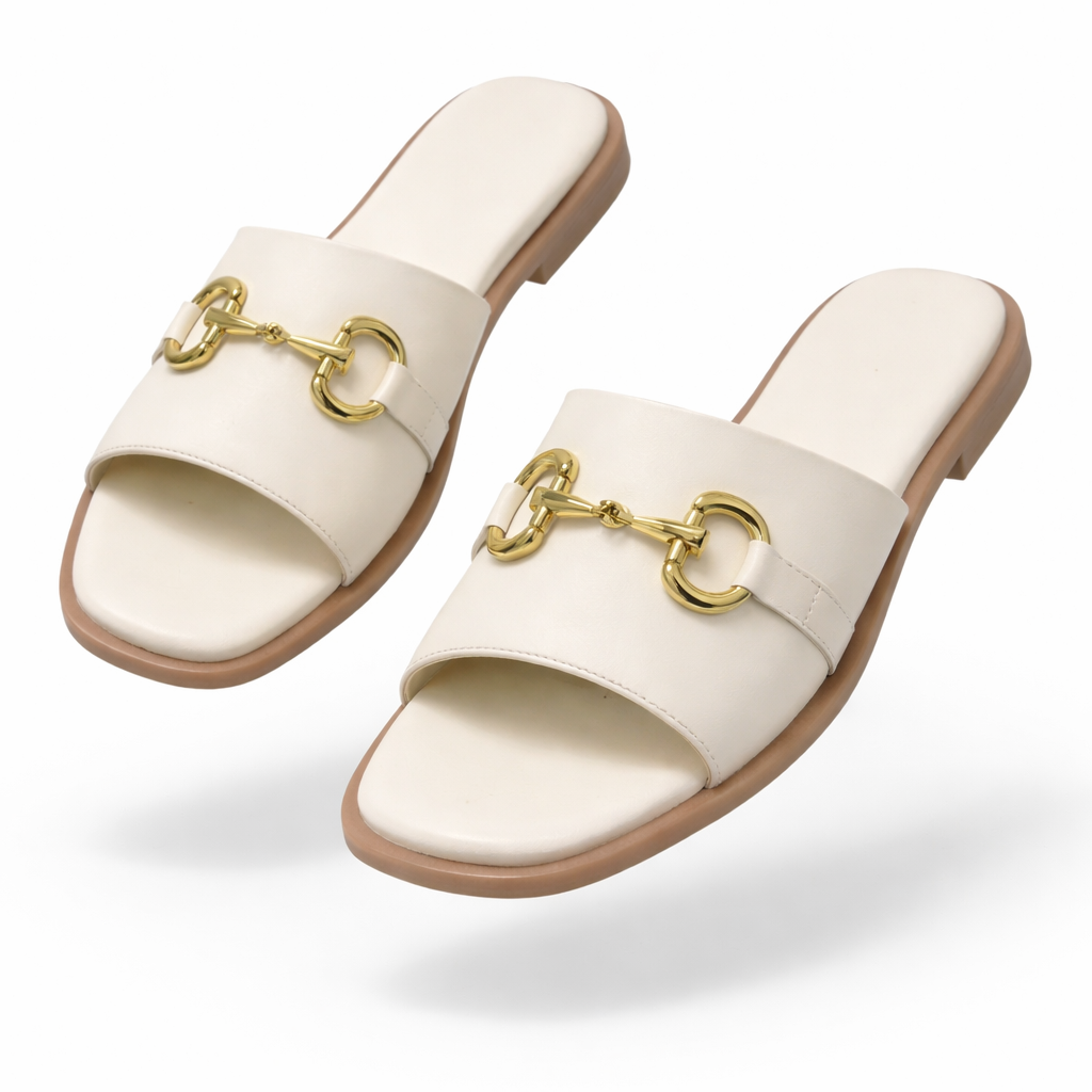 FLUTTER Premium Leather Neon Summer Sliders