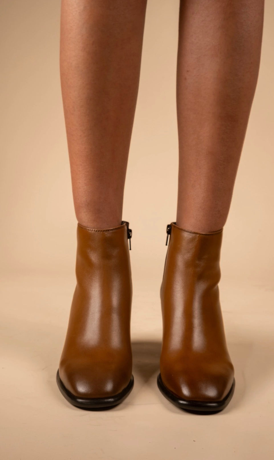 LUNA Luxury Leather Block Heel Winter Boots