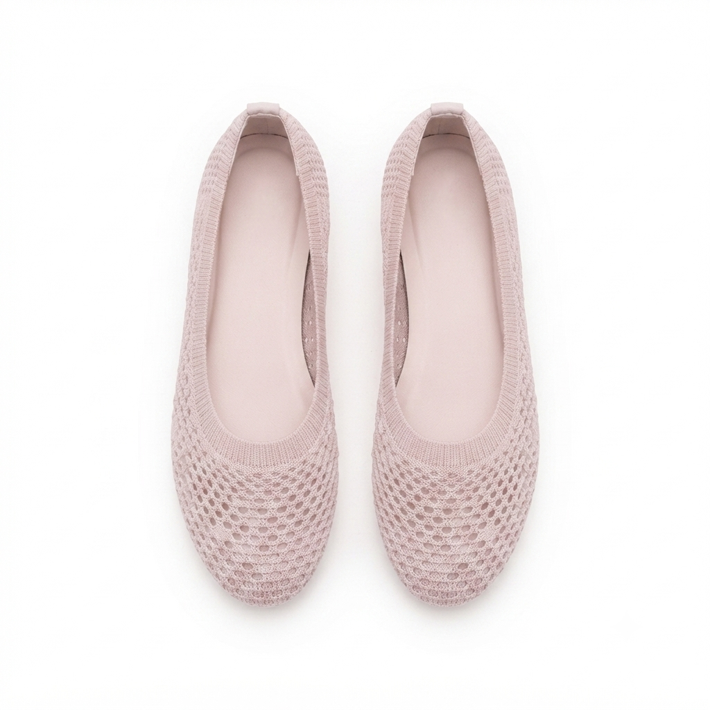 Grace Crochet Flat Flexi Comfort Ballerinas