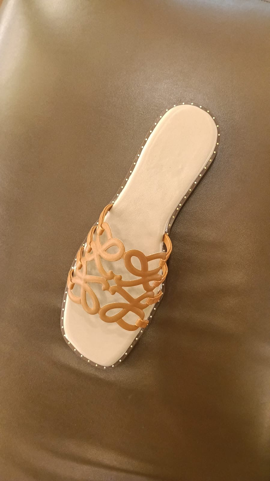 Portia Laser Cut Cushioned Summer Sliders