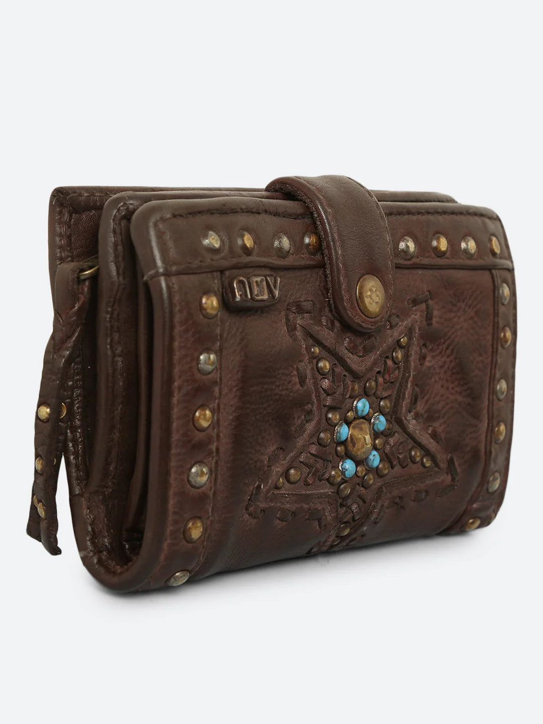 Lucida : Leather Star Studded Small Wallet