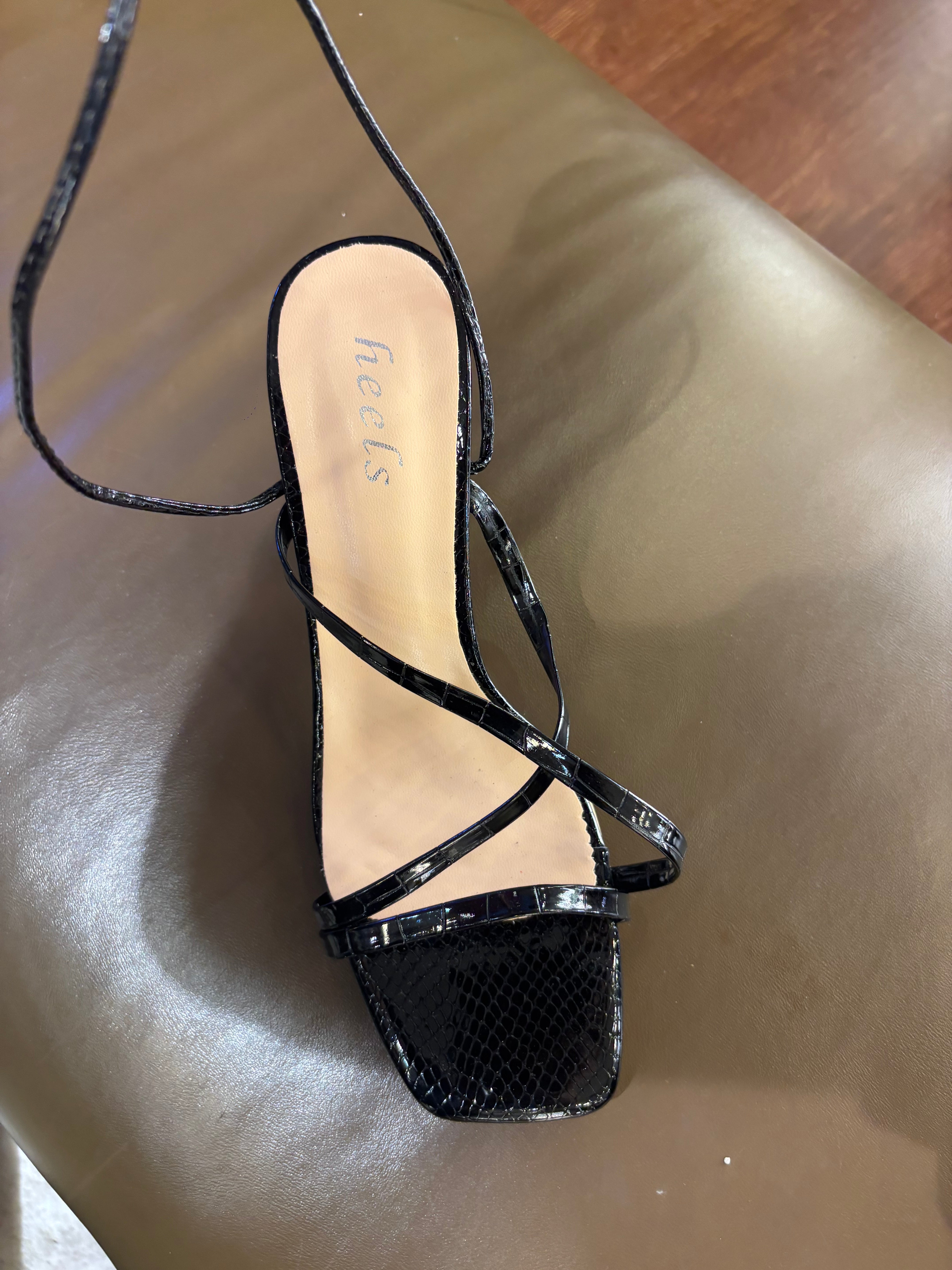 Lydia Tie Up Transparent Pencil Heels
