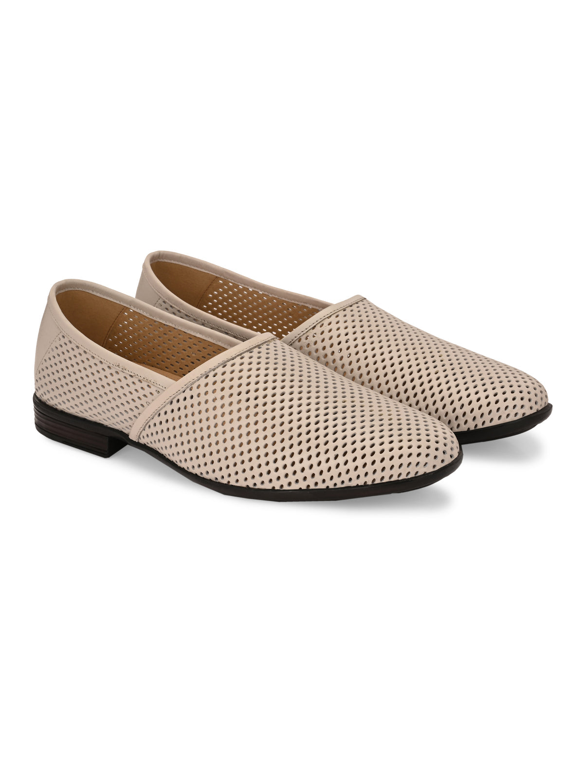 Danza Perforated Leather Slip ons
