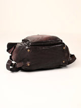 Leo : Real Leather Brown With Wash Effect Backpack