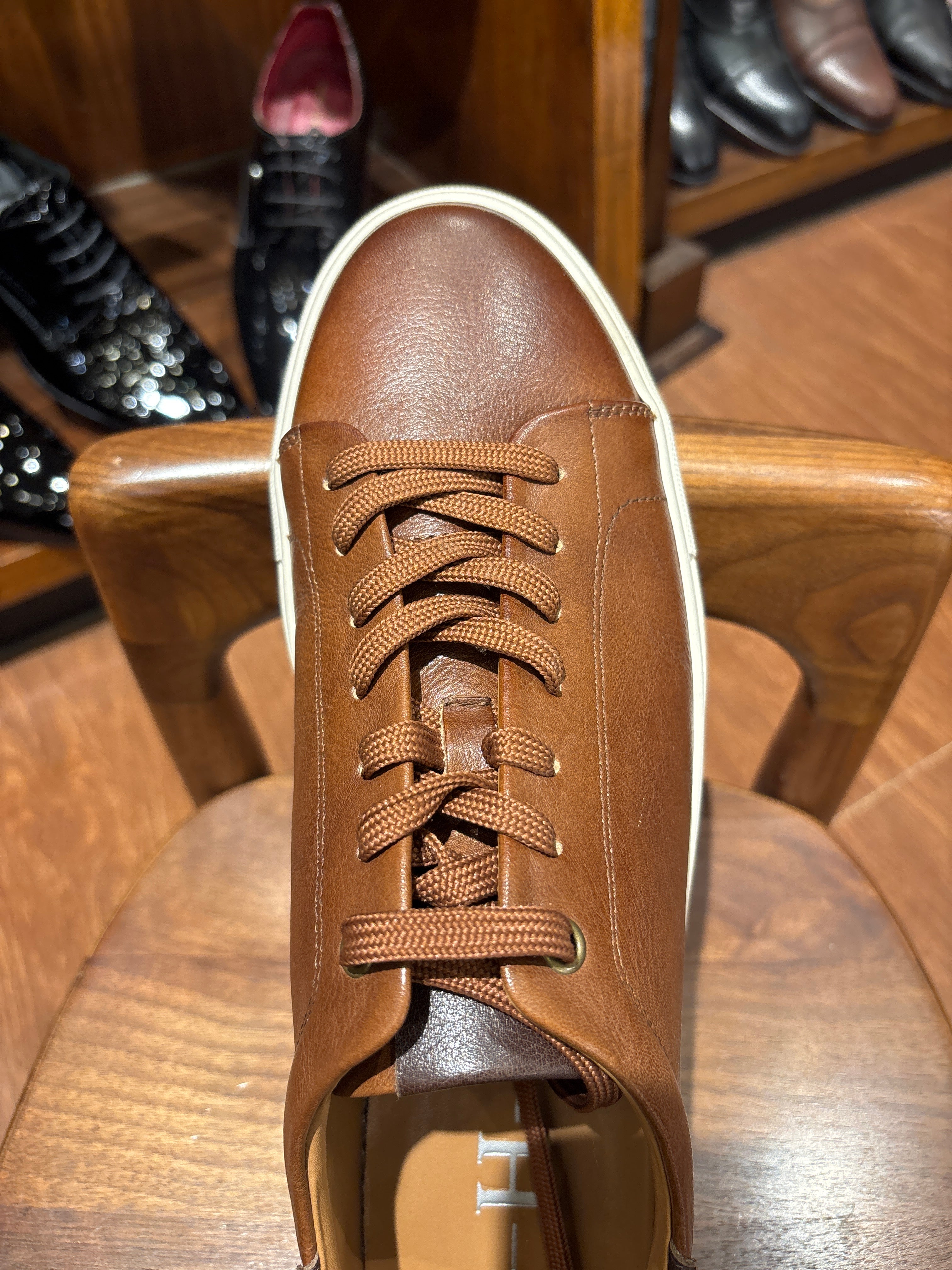 Endrick Premium Leather Lace Up Sneakers - The Heels India