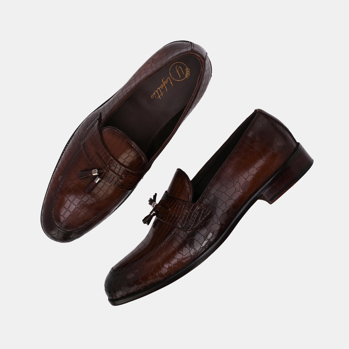 Pedri Luxury Leather Laser Engraved Tassel Loafers