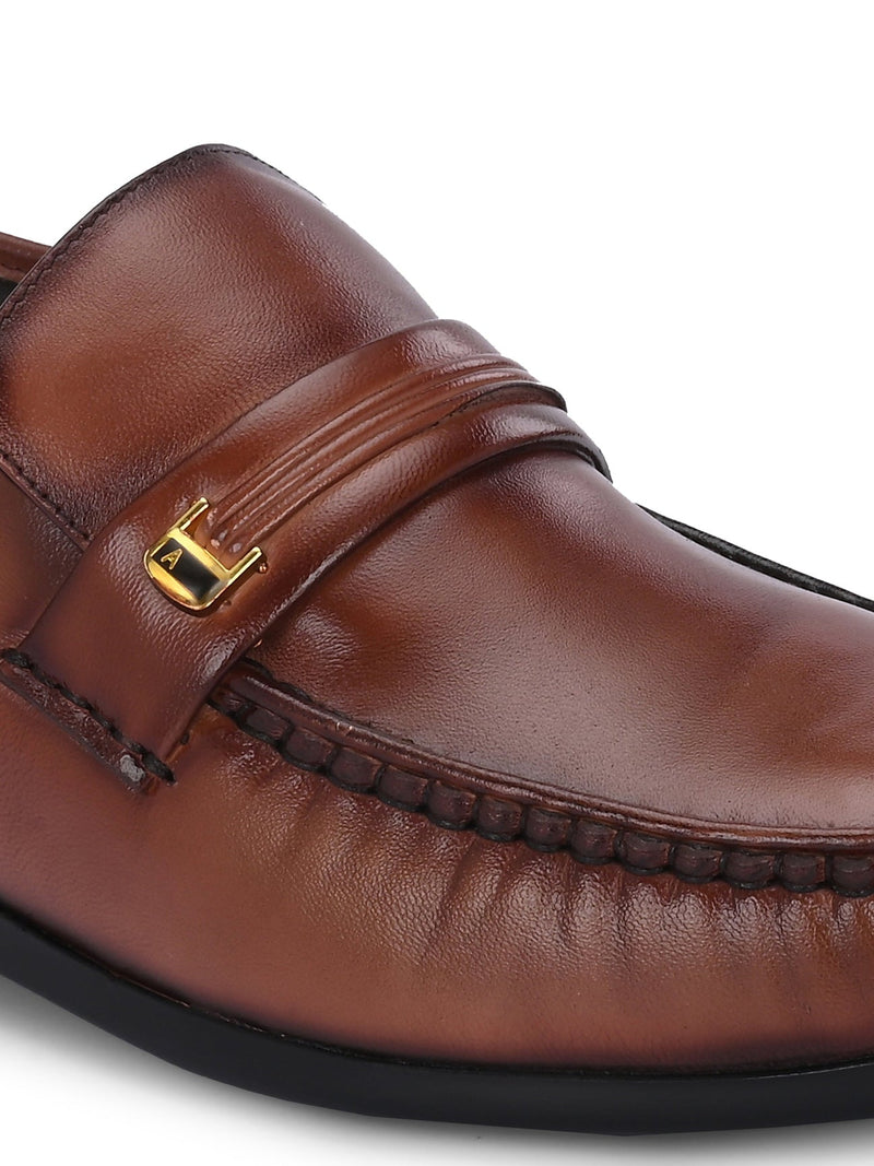 Richard Tan Leather Formal Cushion Loafers