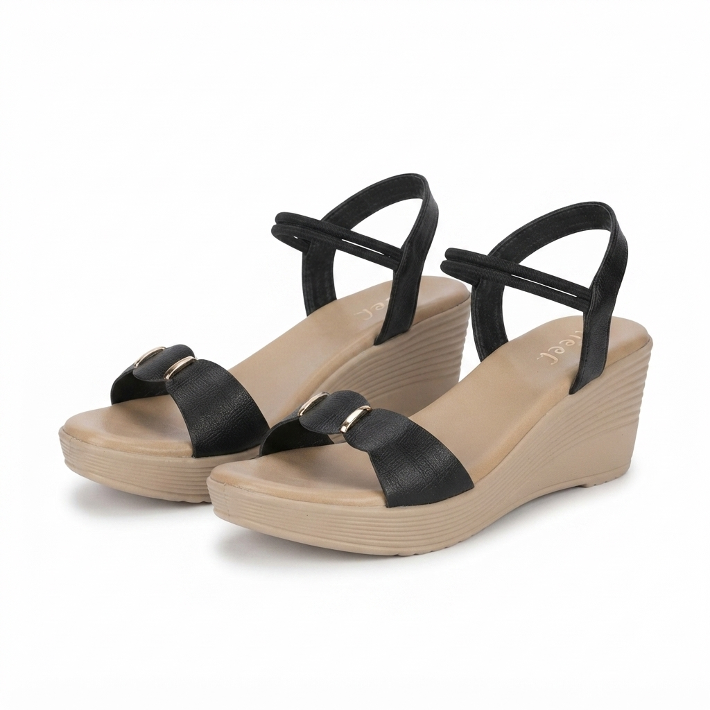 Addison Elastic Wedge Heel Comfort Sandals