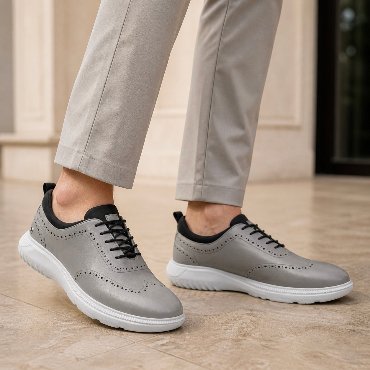 Trossard Cloud Leather Sneakers - The Heels India