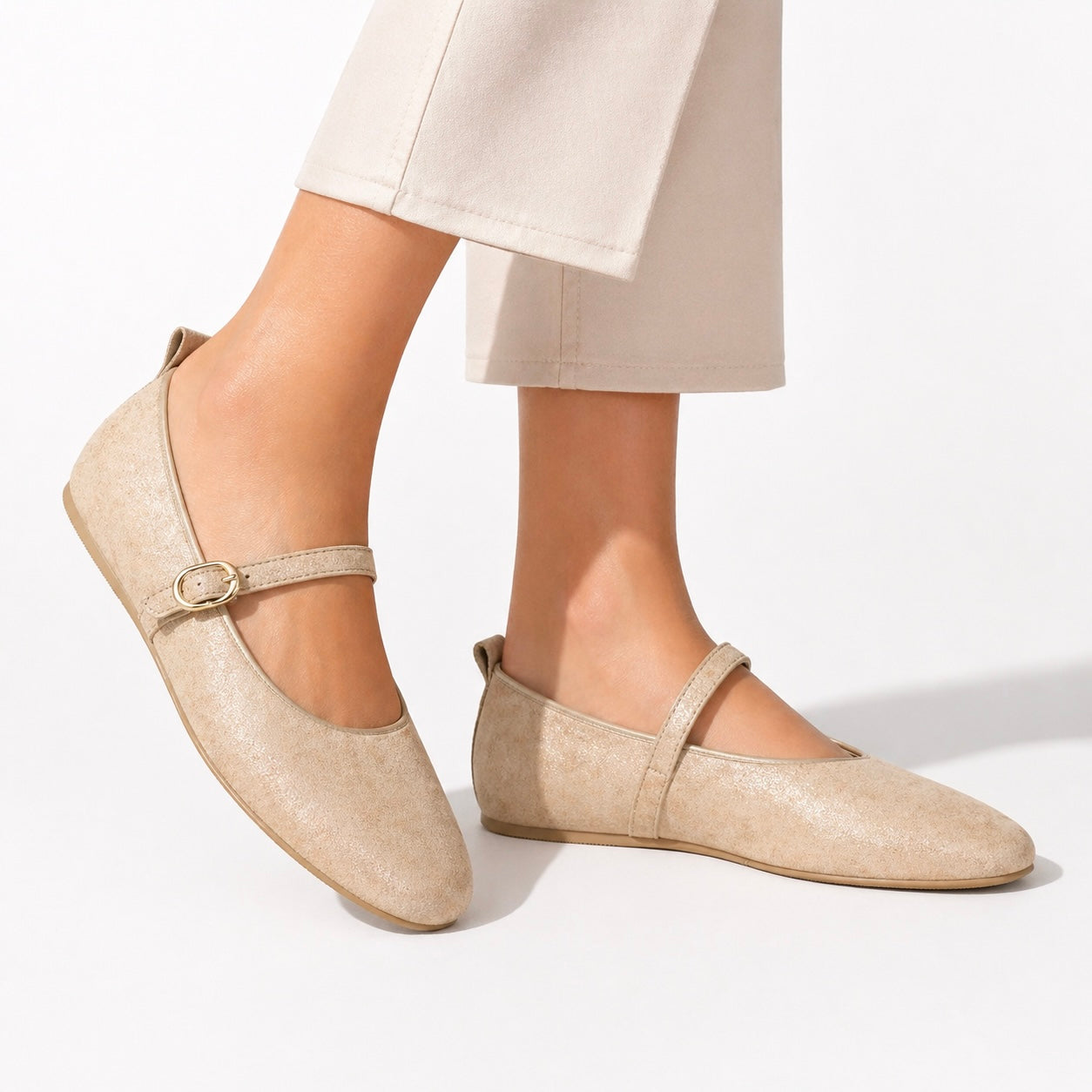 Ardelle Leather Flat Mary Janes - The Heels India