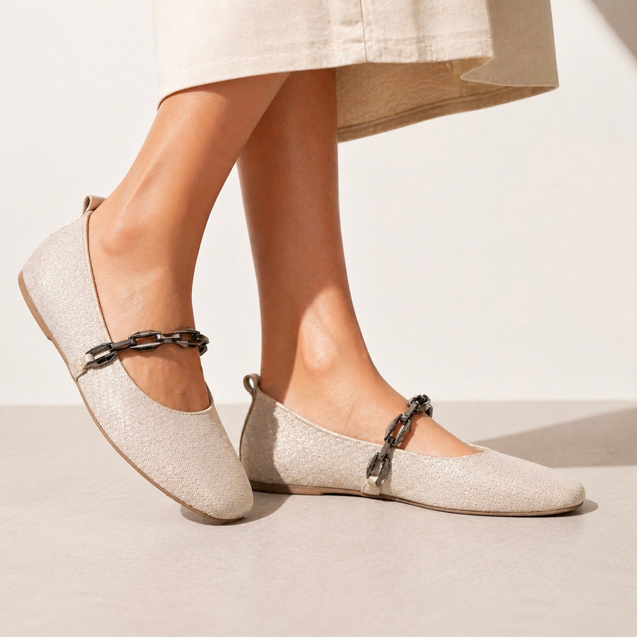 Beaumont Leather Flat Mary Janes - The Heels India