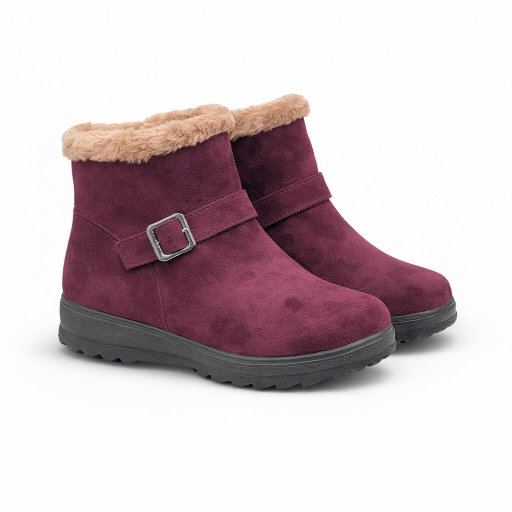 Costara Suede Fur Ankle Boots