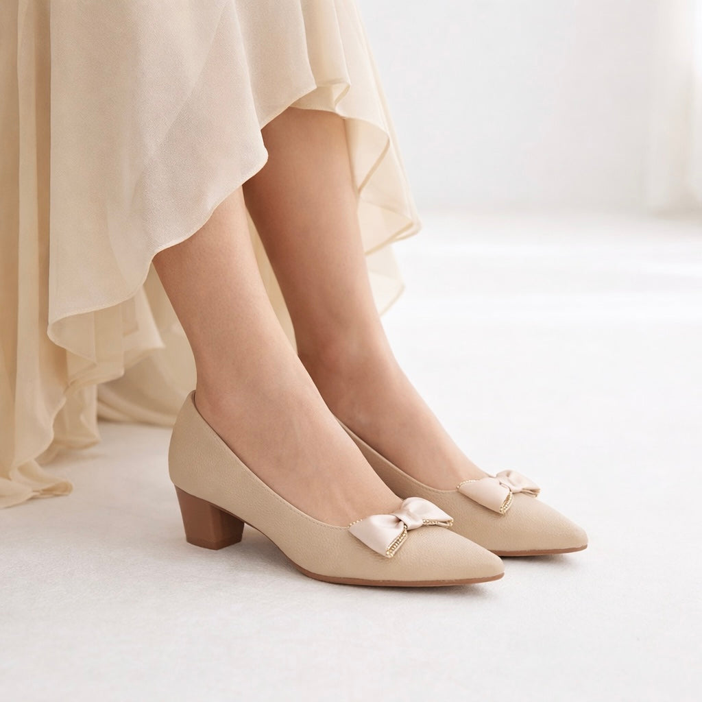 Grazia Bow Block Heels - The Heels India