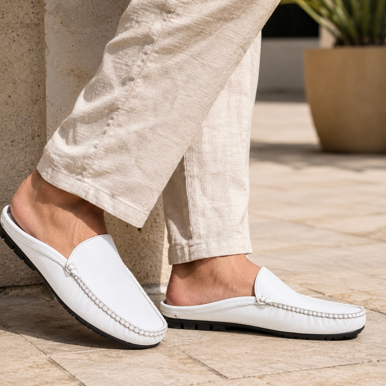 Flint Leather Casual Slip-On Mules - The Heels India