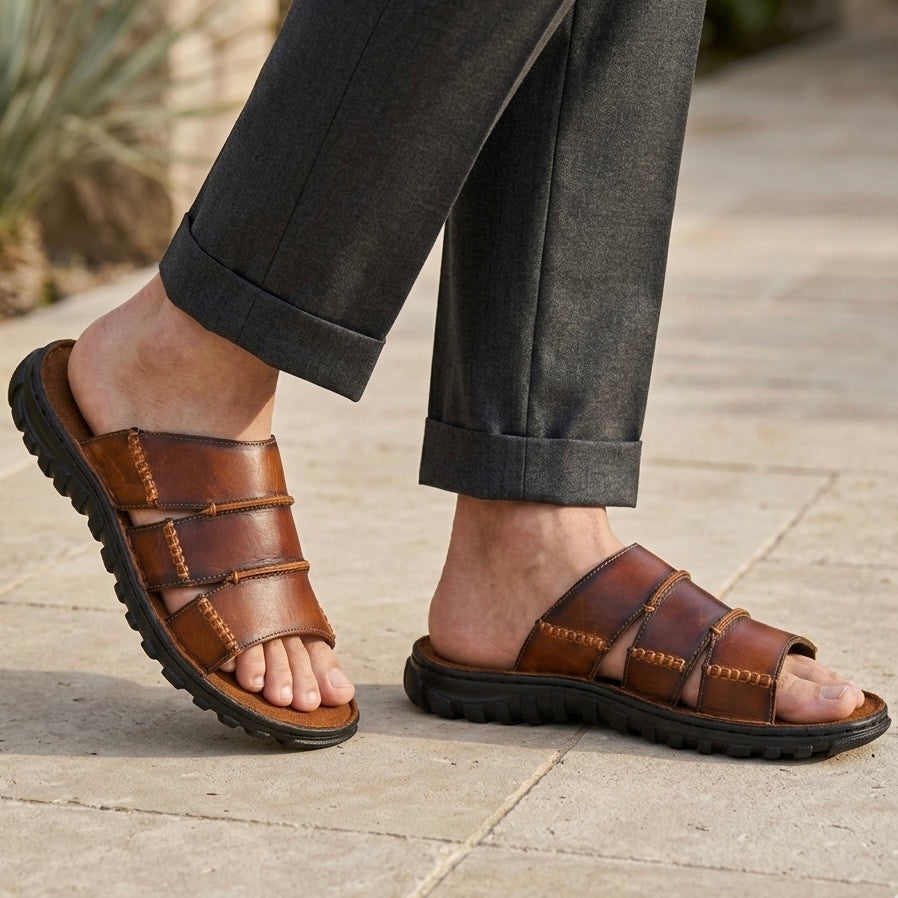 Diego Leather Slippers