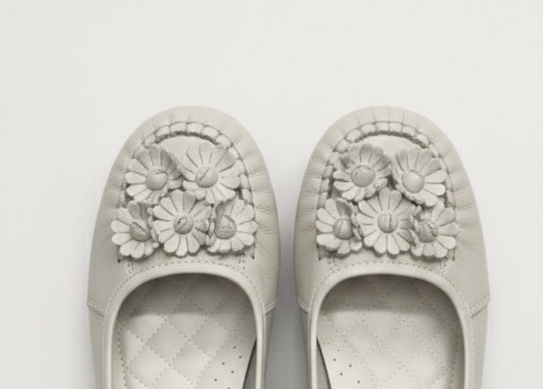 Flora Premium Leather Cushioned Ballerinas