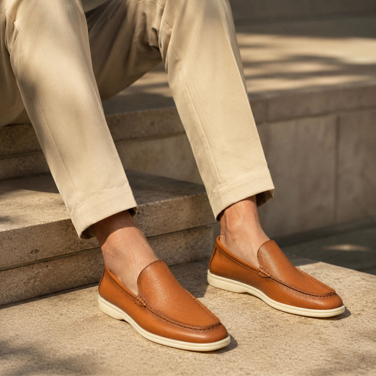 Delap Premium Leather Slip-On Loafers