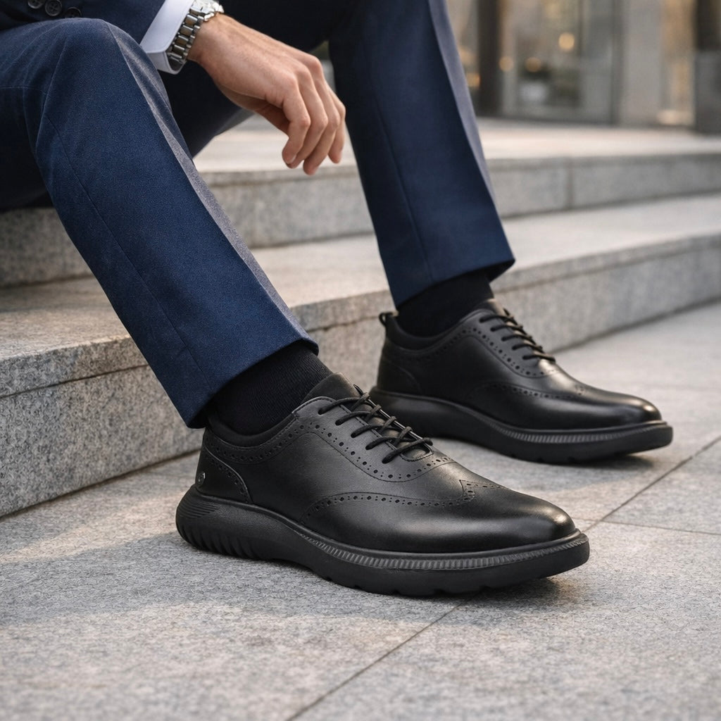 Trossard Cloud Leather Sneakers - The Heels India