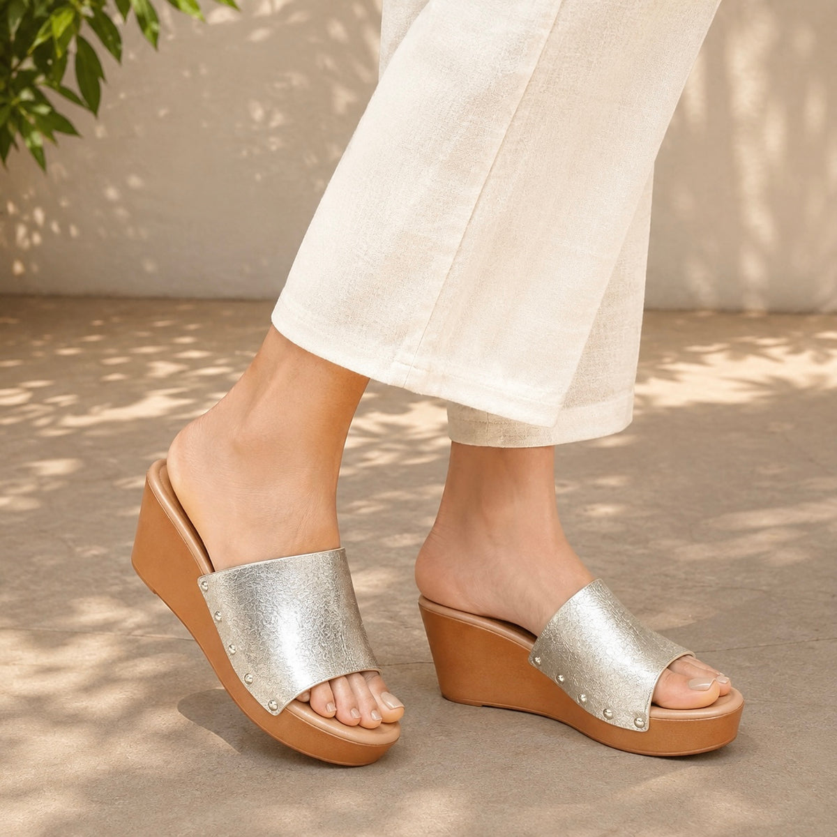 Rosabella Premium Peep Toe Wedge Heels - The Heels India