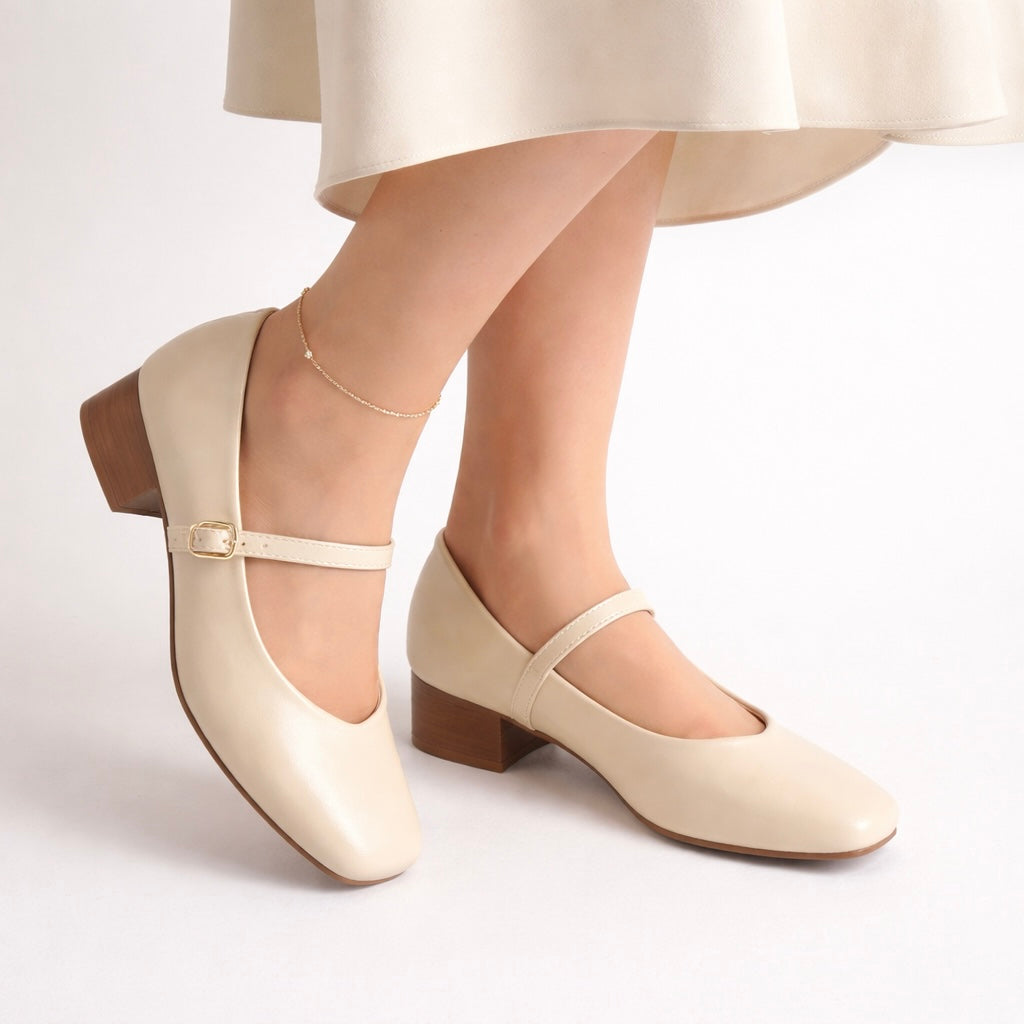 Miley Block Heel Mary Janes - The Heels India