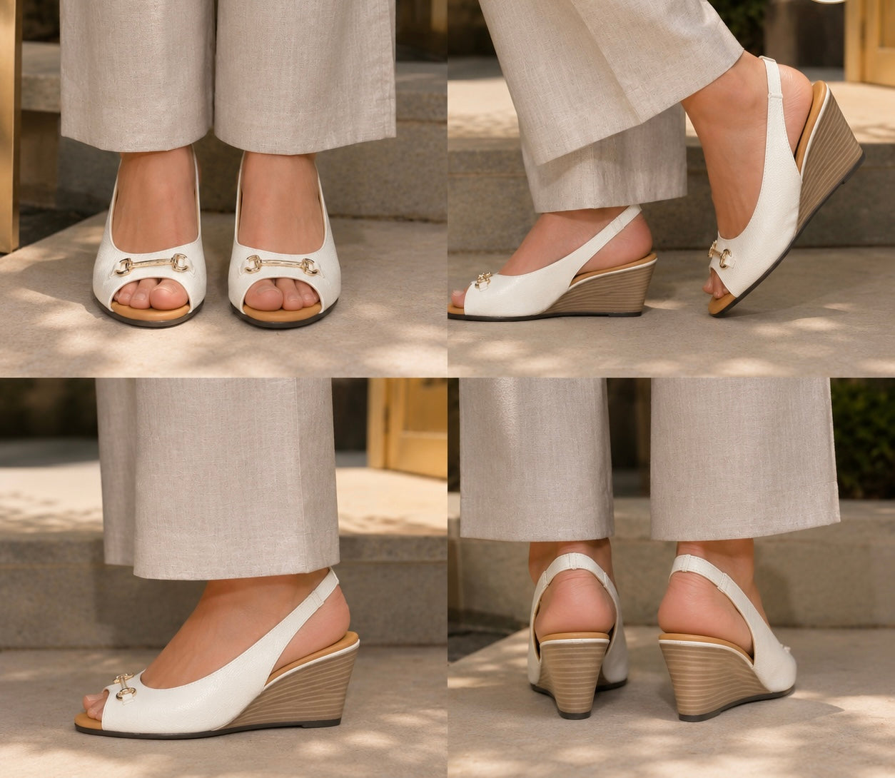 Antoine Wedge Heel Peep-toe Sandals