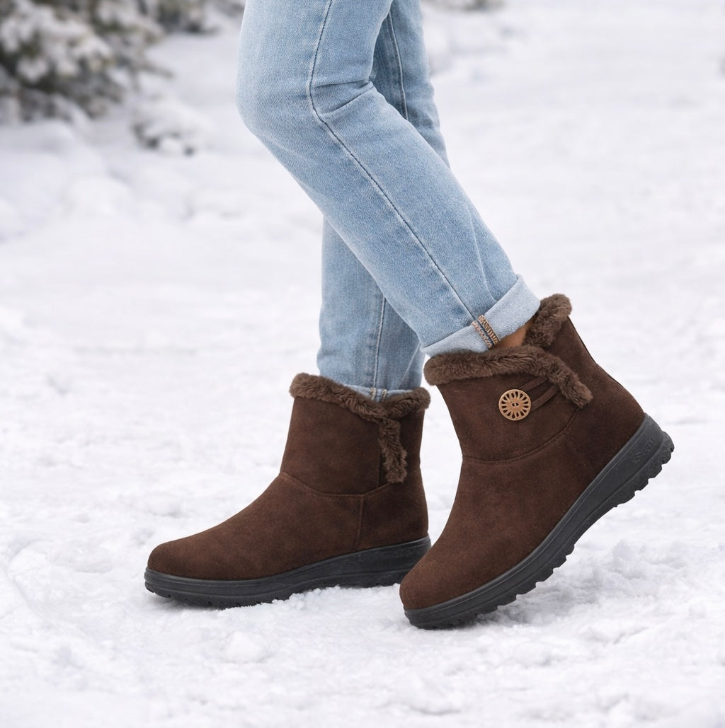 Belinda Suede Ankle Fur Boots