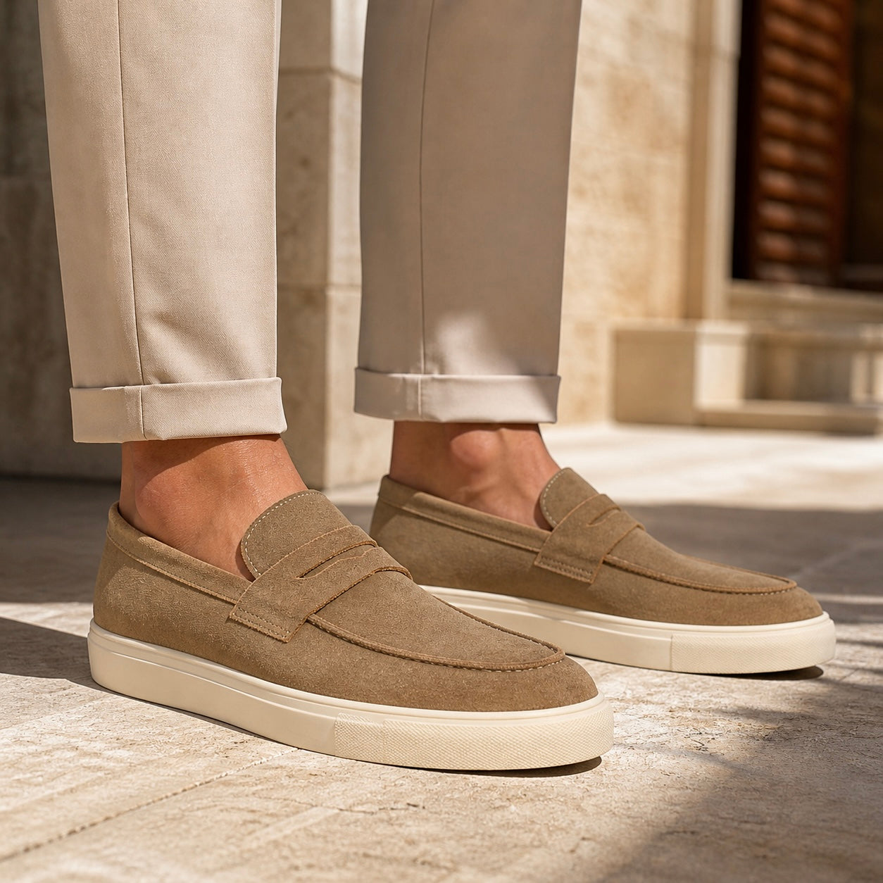 Fabrizio Suede Leather Slipons - The Heels India