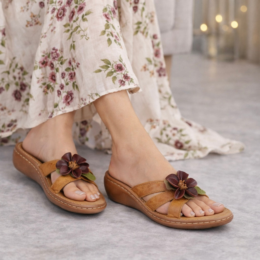 Serein Premium Leather Slippers - The Heels India